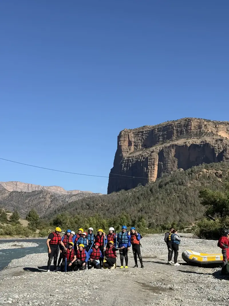 Rafting team in the Atlas Mountains